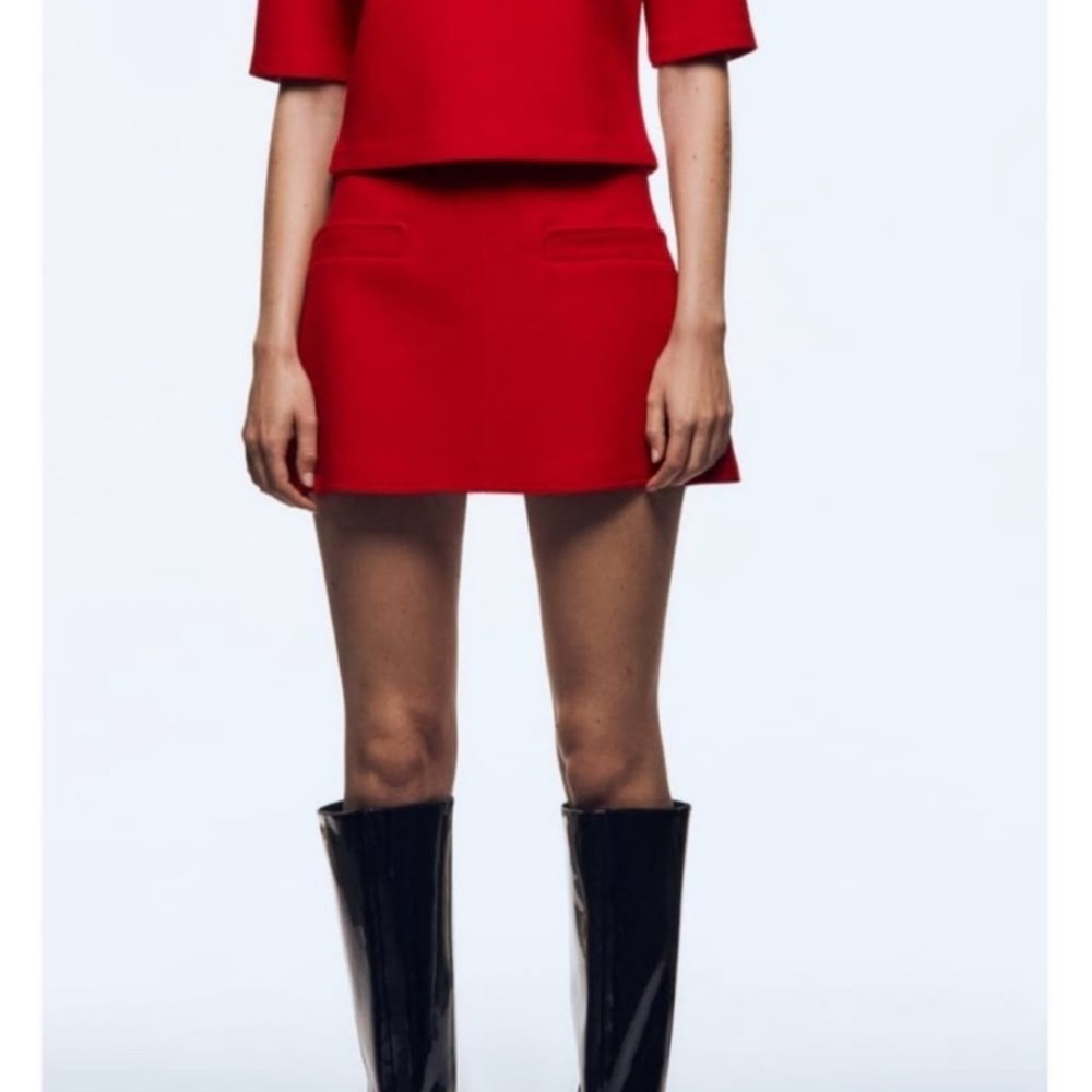 Red Zara Mini Skirt